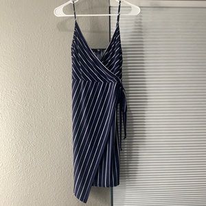 Navy blue striped dress